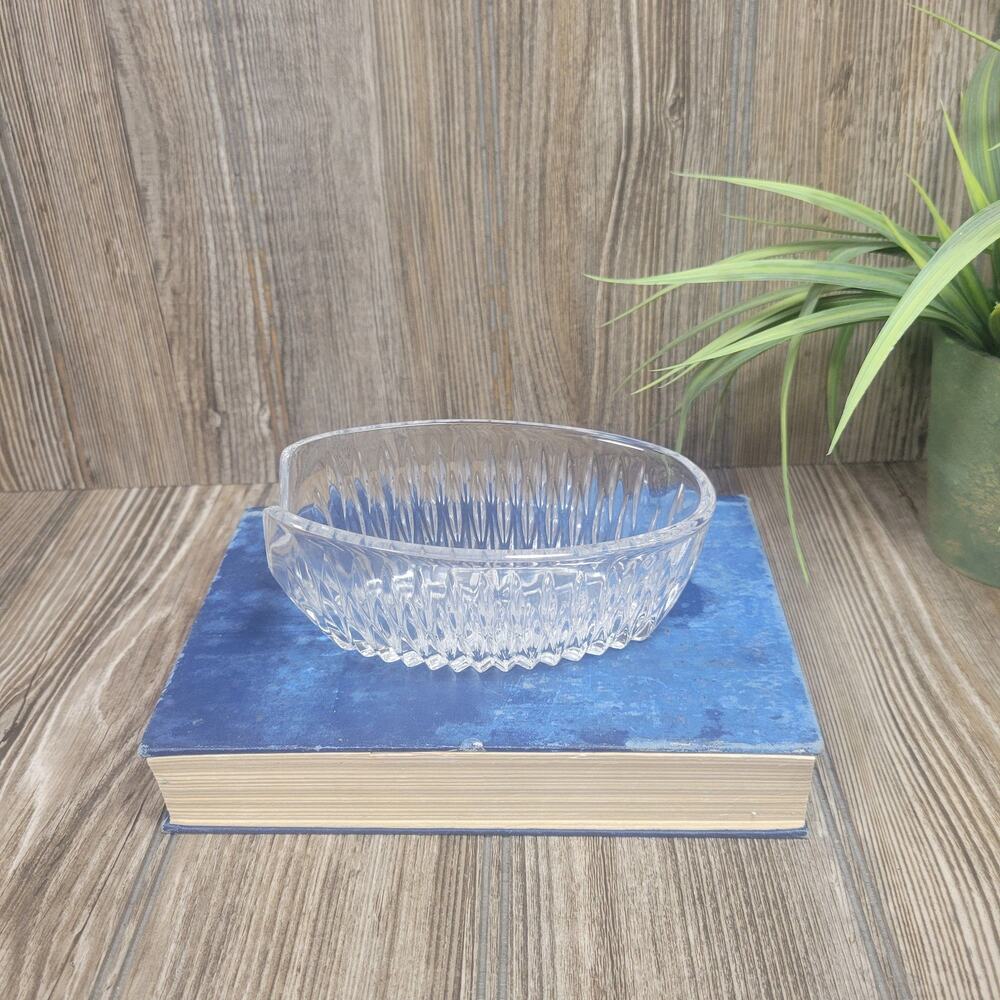 Vintage Princess House Royal Highlights Crystal Spoon Holder Buffet, Silverware